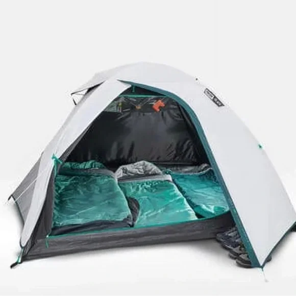Quechua MH100 Fresh & Black Waterproof Camping Tent 3 Person